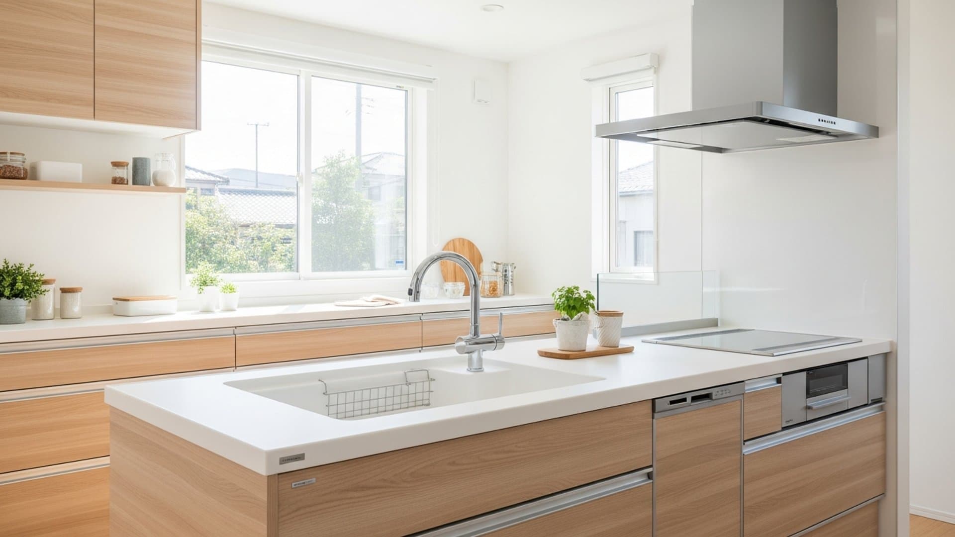 新築戸建のシステムキッチン設置例