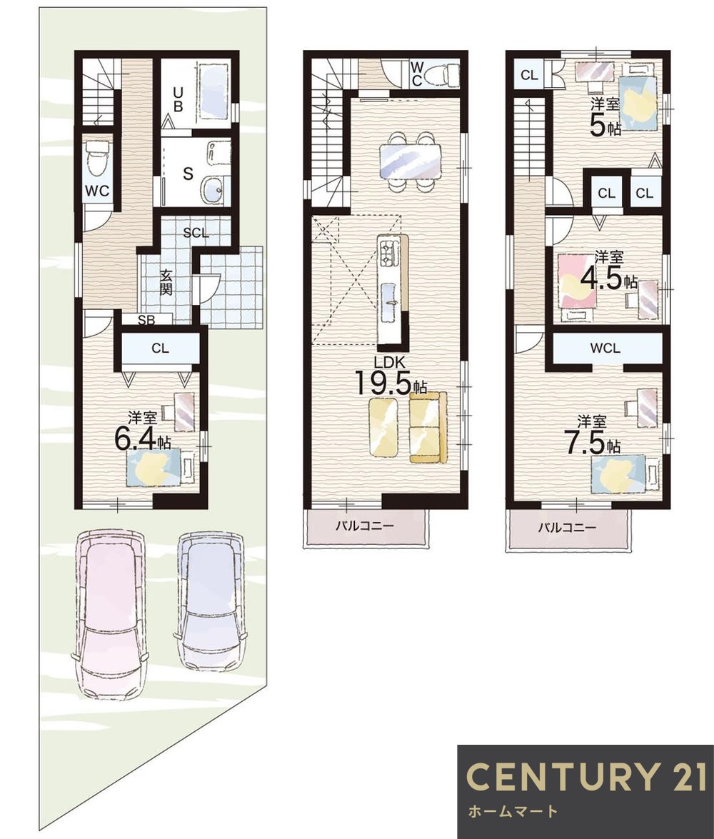 新築戸建 NEW一戸建て菱屋西５（河内小阪駅） 3698万円・4198万円の詳細情報 大阪府東大阪市菱屋西５ 写真13 センチュリー21ホームマート