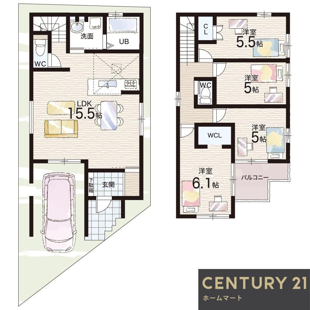 新築戸建 NEW一戸建て菱屋西５（河内小阪駅） 3698万円・4198万円の詳細情報 大阪府東大阪市菱屋西５ 写真14 センチュリー21ホームマート