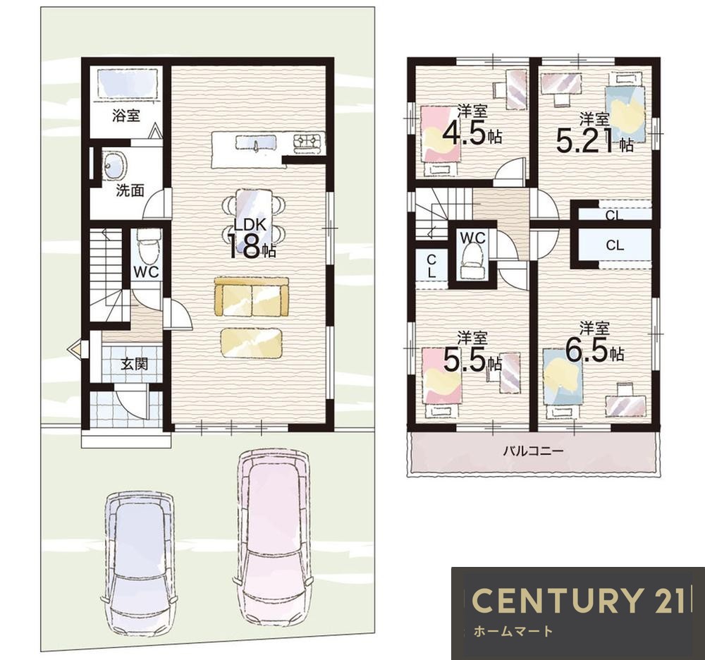 新築戸建 NEW一戸建て平井６（草津駅） 3798万円・3898万円の詳細情報 滋賀県草津市平井６ 写真14 センチュリー21ホームマート