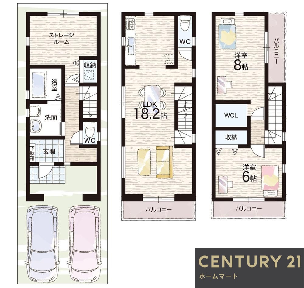 新築戸建 一戸建て菱屋西１（長瀬駅） 4180万円・4480万円の詳細情報 大阪府東大阪市菱屋西１ 写真13 センチュリー21ホームマート