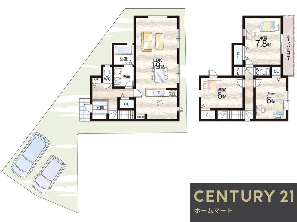新築戸建 NEW一戸建て近江富士３ 2580万円～2780万円の詳細情報 滋賀県野洲市近江富士３ 写真13 センチュリー21ホームマート