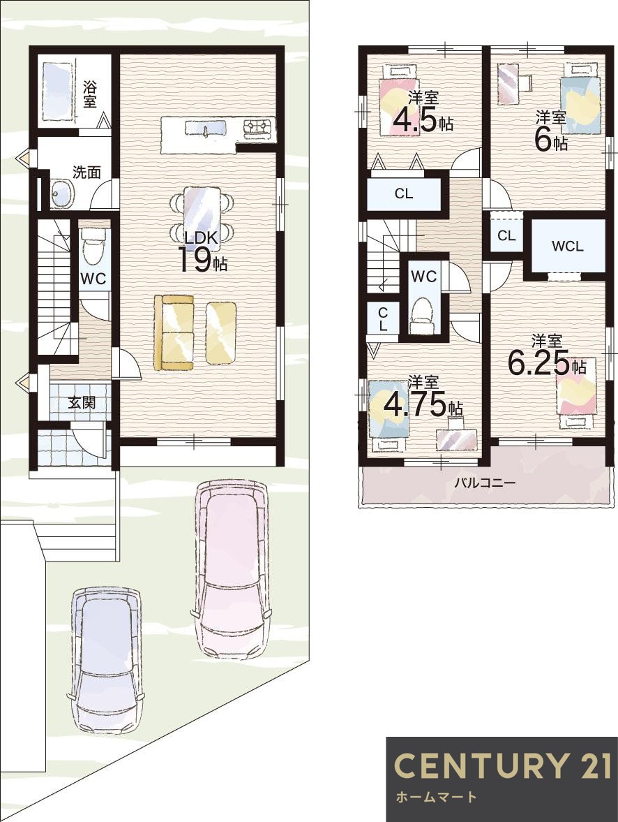 新築戸建 一戸建て寺田宮ノ平（城陽駅） 2798万円・3198万円の詳細情報 京都府城陽市寺田宮ノ平 写真13 センチュリー21ホームマート
