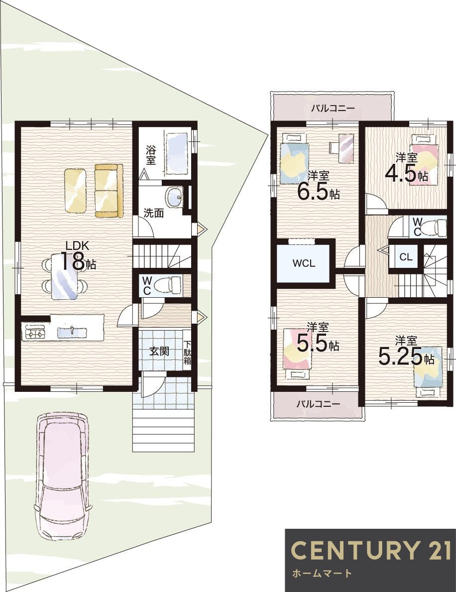 新築戸建 一戸建て寺田宮ノ平（城陽駅） 2798万円・3198万円の詳細情報 京都府城陽市寺田宮ノ平 写真14 センチュリー21ホームマート