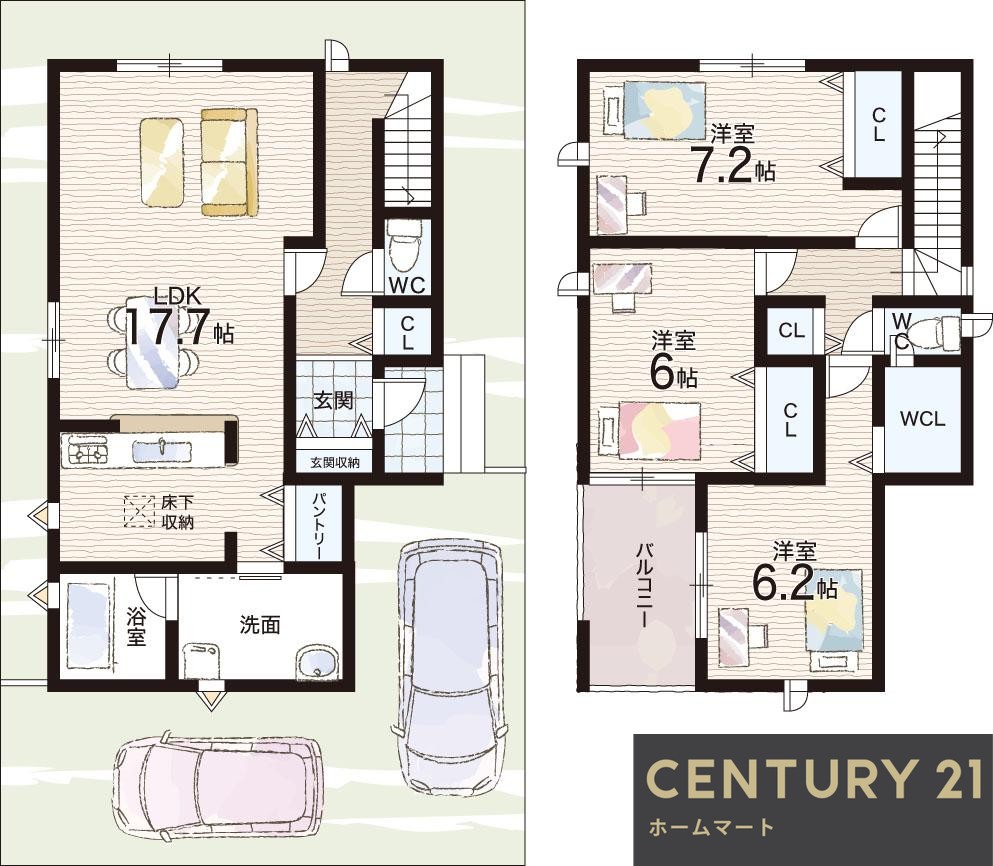 新築戸建 一戸建て大久保町（畝傍御陵前駅） 2580万円～2880万円の詳細情報 奈良県橿原市大久保町 写真11 センチュリー21ホームマート