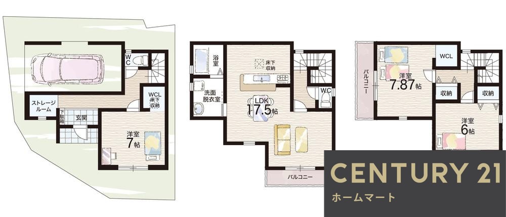 新築戸建 一戸建て天美東９（河内天美駅） 3580万円の詳細情報 大阪府松原市天美東９ 写真14 センチュリー21ホームマート