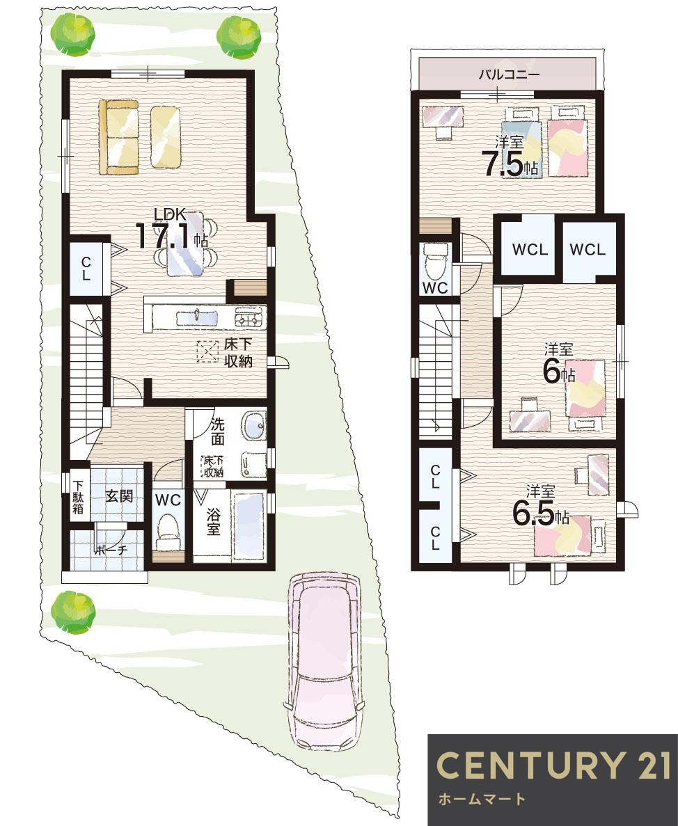 新築戸建 一戸建て堺市中区福田 全１０邸 一戸建て第２期・第３期の詳細情報 大阪府堺市中区福田 写真17 センチュリー21ホームマート
