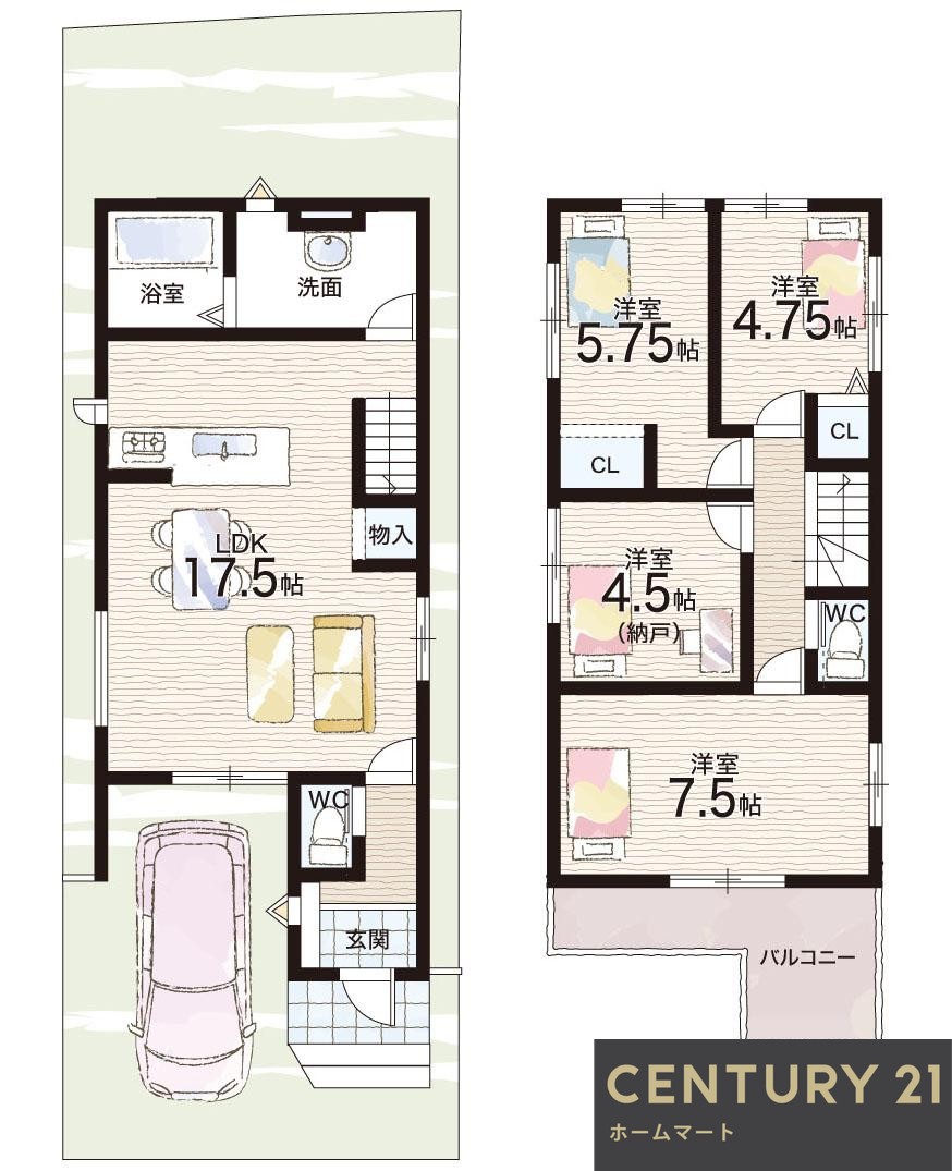 新築戸建 一戸建て南船橋２ 3298万円の詳細情報 大阪府枚方市南船橋２ 写真15 センチュリー21ホームマート