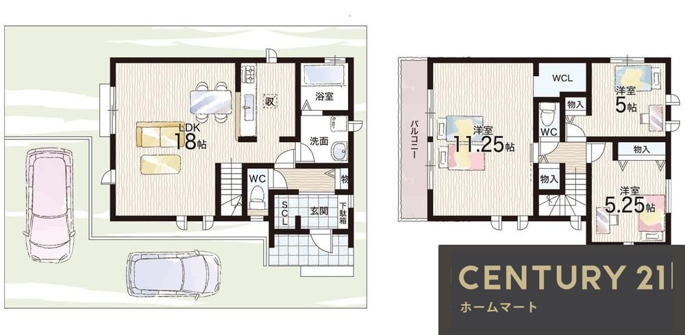 新築戸建 NEW一戸建て南五葉３（西鈴蘭台駅） 3490万円・3690万円の詳細情報 兵庫県神戸市北区南五葉３ 写真11 センチュリー21ホームマート