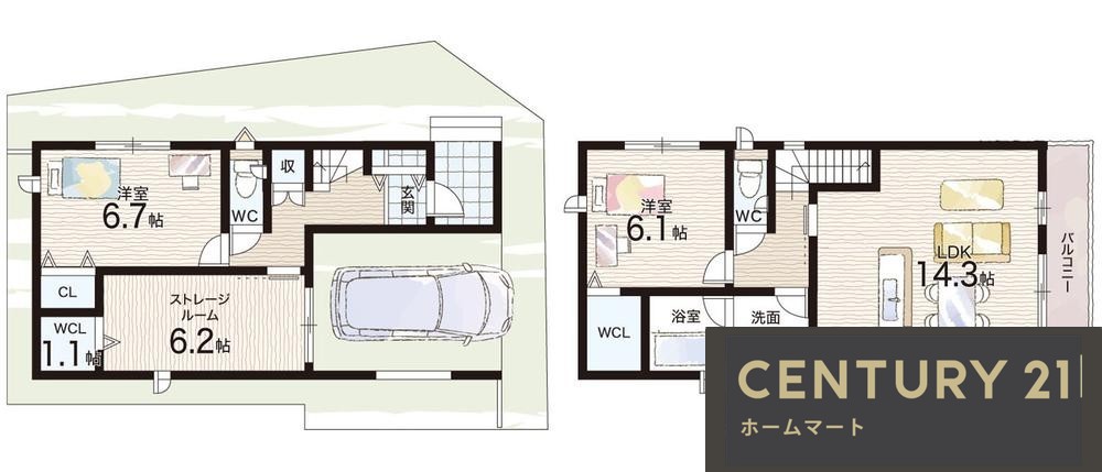 新築戸建 NEW一戸建て阿保２（河内松原駅） 3480万円の詳細情報 大阪府松原市阿保２ 写真11 センチュリー21ホームマート