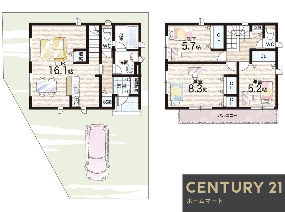 新築戸建 一戸建て北花山市田町 3080万円・3180万円の詳細情報 京都府京都市山科区北花山市田町 写真20 センチュリー21ホームマート