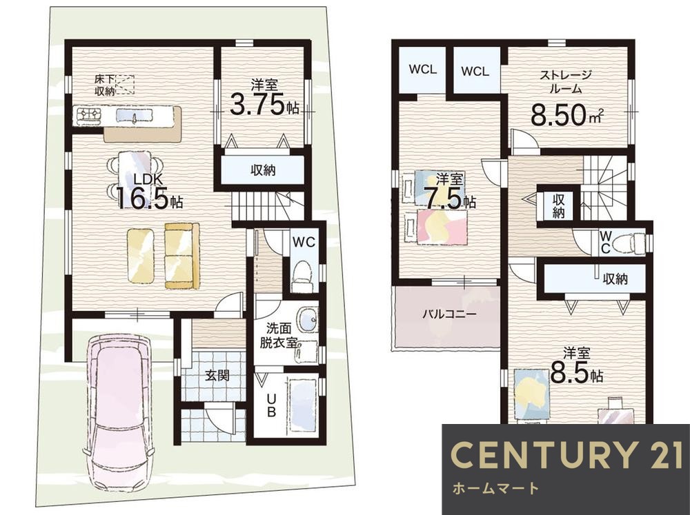 新築戸建 一戸建て上野町 3980万円～4280万円の詳細情報 大阪府茨木市上野町 写真19 センチュリー21ホームマート