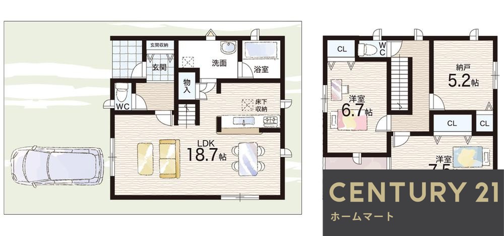 新築戸建 NEW一戸建て八尾市桂町 全３邸 一戸建て第３期の詳細情報 大阪府八尾市桂町５ 写真17 センチュリー21ホームマート