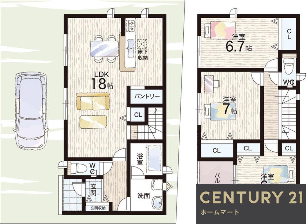 新築戸建 NEW一戸建て八尾市桂町 全３邸 一戸建て第３期の詳細情報 大阪府八尾市桂町５ 写真19 センチュリー21ホームマート
