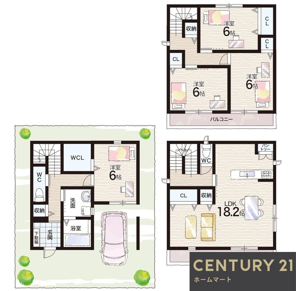 新築戸建 一戸建て竹渕１（加美駅） 2980万円の詳細情報 大阪府八尾市竹渕１ 写真13 センチュリー21ホームマート