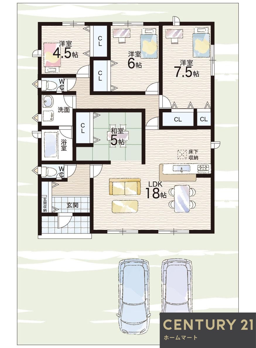新築戸建 NEW一戸建て大字百済（松塚駅） 2480万円・2680万円の詳細情報 奈良県北葛城郡広陵町大字百済 写真13 センチュリー21ホームマート