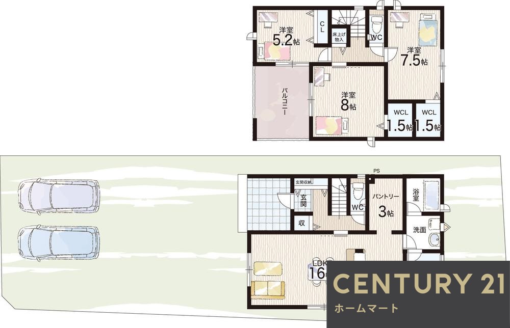 新築戸建 NEW一戸建て甲賀町大原中（甲賀駅） 2280万円・2480万円の詳細情報 滋賀県甲賀市甲賀町大原中 写真13 センチュリー21ホームマート