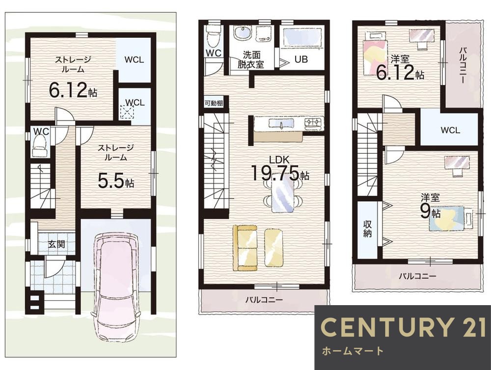 新築戸建 一戸建て東大阪市永和 全２邸 一戸建ての詳細情報 大阪府東大阪市永和３ 写真13 センチュリー21ホームマート