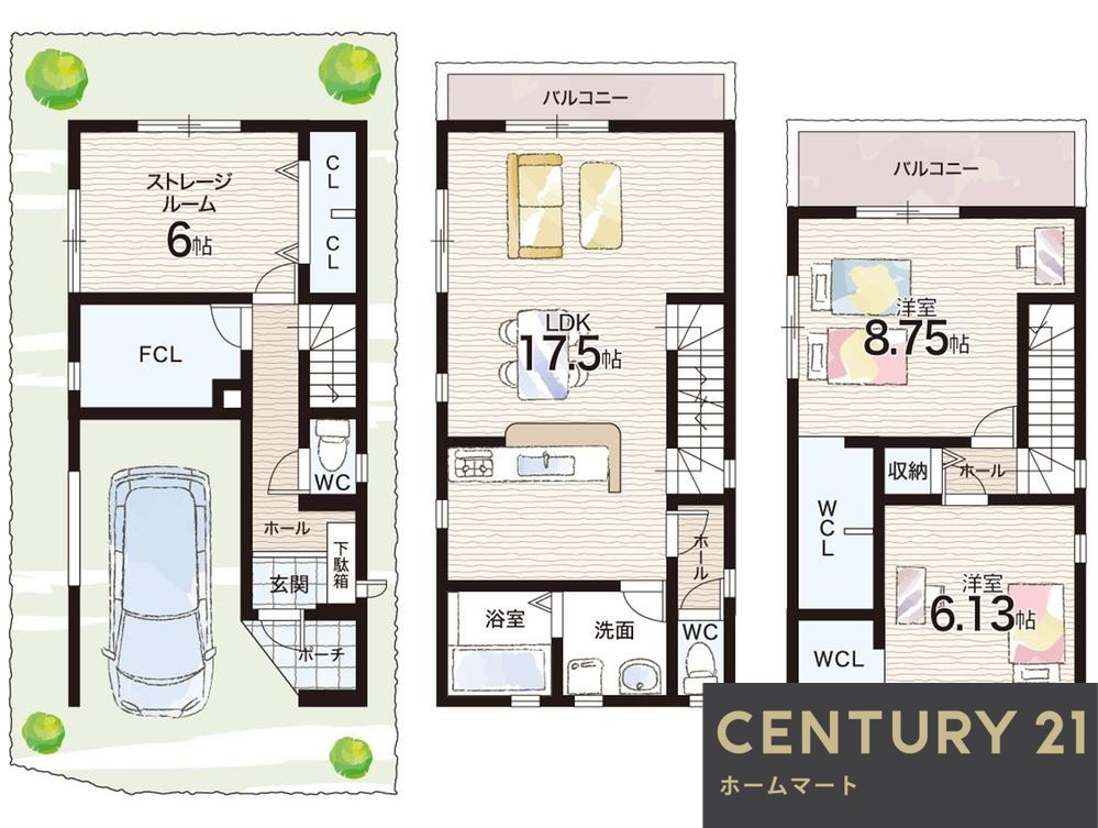 新築戸建 一戸建て池浦町４（泉大津駅） 3280万円の詳細情報 大阪府泉大津市池浦町４ 写真12 センチュリー21ホームマート