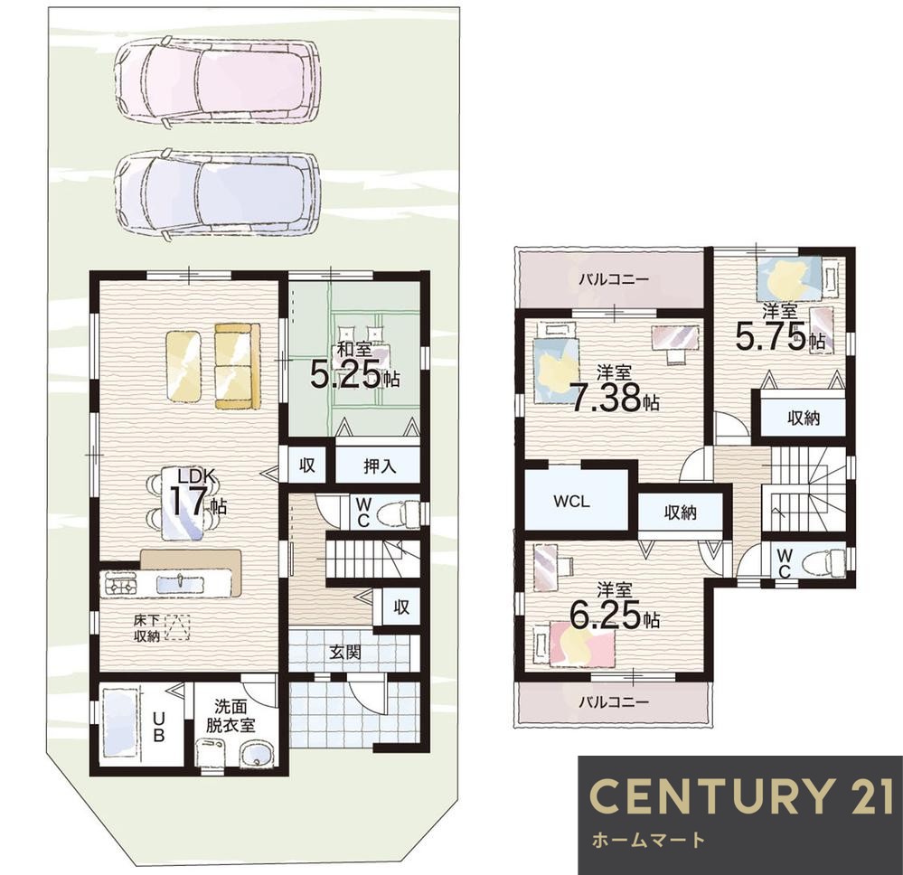 新築戸建 一戸建て生駒郡平群町三里 全11邸 一戸建て第3.4.5期の詳細情報 奈良県生駒郡平群町大字三里 写真24 センチュリー21ホームマート