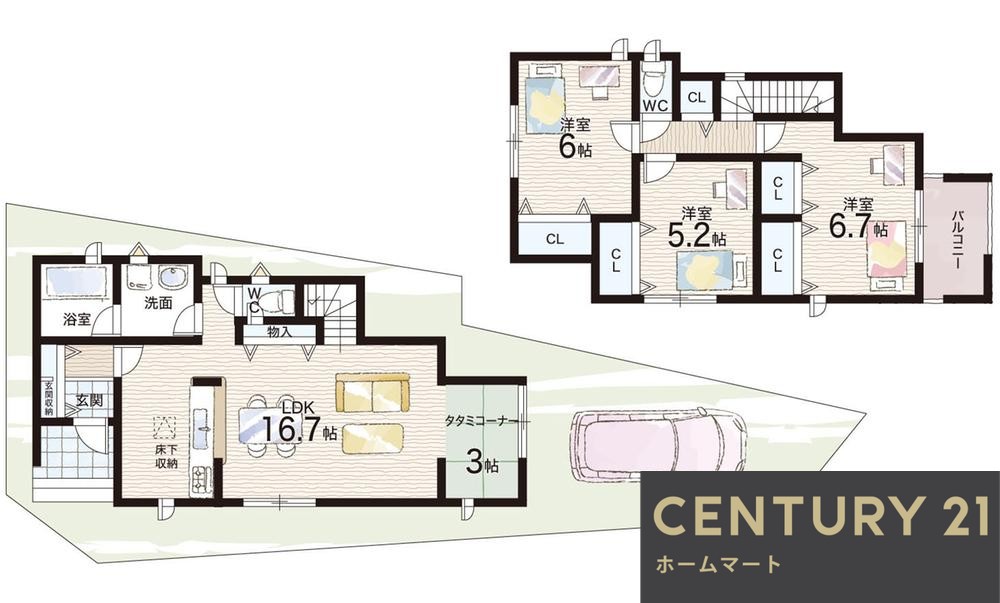 新築戸建 一戸建て渚東町（御殿山駅） 3830万円の詳細情報 大阪府枚方市渚東町 写真10 センチュリー21ホームマート
