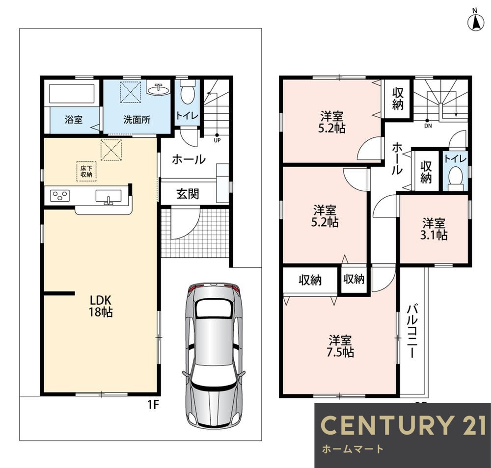 新築戸建 NEW一戸建て食満７（塚口駅） 4280万円・4680万円の詳細情報 兵庫県尼崎市食満７ 写真24 センチュリー21ホームマート