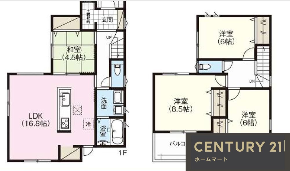 新築戸建 NEW一戸建て生駒市中菜畑2丁目 全2邸 一戸建て第2期の詳細情報 奈良県生駒市中菜畑２ 写真17 センチュリー21ホームマート