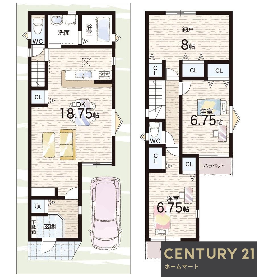 新築戸建 一戸建て北中振１（光善寺駅） 3380万円の詳細情報 大阪府枚方市北中振１ 写真15 センチュリー21ホームマート