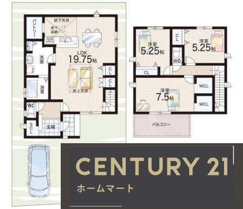 新築戸建 NEW一戸建て田辺１（大阪教育大前駅） 3090万円・3290万円の詳細情報 大阪府柏原市田辺１ 写真15 センチュリー21ホームマート