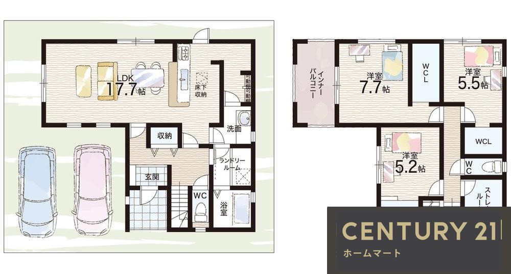 新築戸建 NEW一戸建て石橋（愛知川駅） 2430万円～2580万円の詳細情報 滋賀県愛知郡愛荘町石橋 写真17 センチュリー21ホームマート