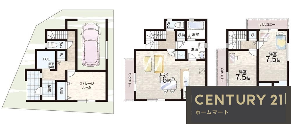 新築戸建 NEW一戸建て西野（北野田駅） 3680万円の詳細情報 大阪府堺市東区西野 写真12 センチュリー21ホームマート