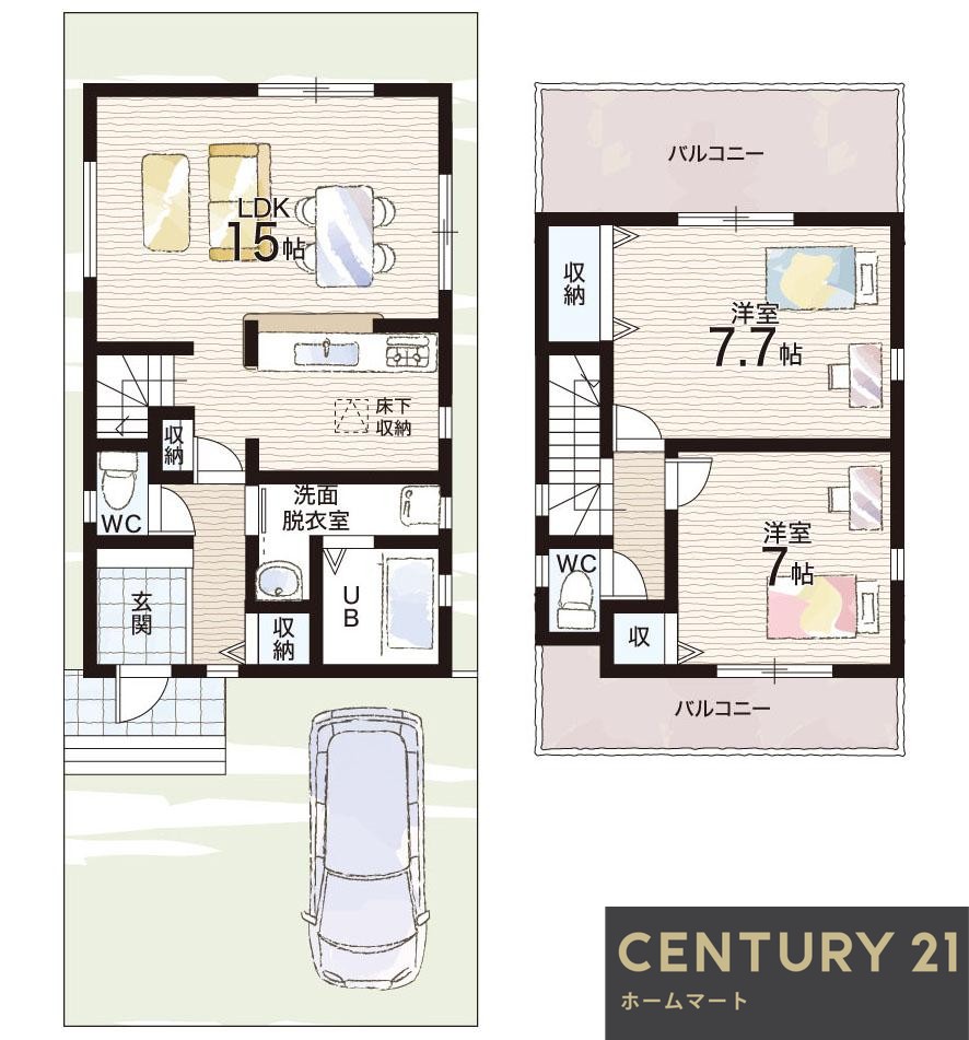 新築戸建 NEW一戸建て寺田水度坂（城陽駅） 3080万円の詳細情報 京都府城陽市寺田水度坂 写真14 センチュリー21ホームマート