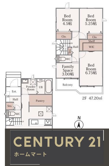 新築戸建 NEW一戸建て小川１ 3390万円・3490万円の詳細情報 大阪府松原市小川１ 写真15 センチュリー21ホームマート