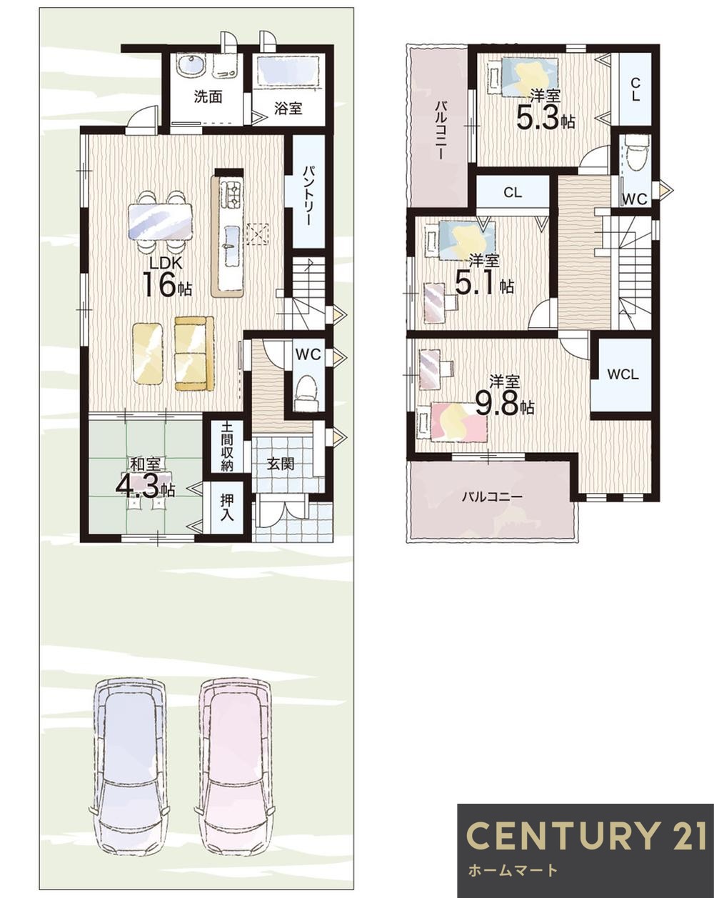 新築戸建 一戸建て学園大和町３（学園前駅） 4280万円の詳細情報 奈良県奈良市学園大和町３ 写真10 センチュリー21ホームマート