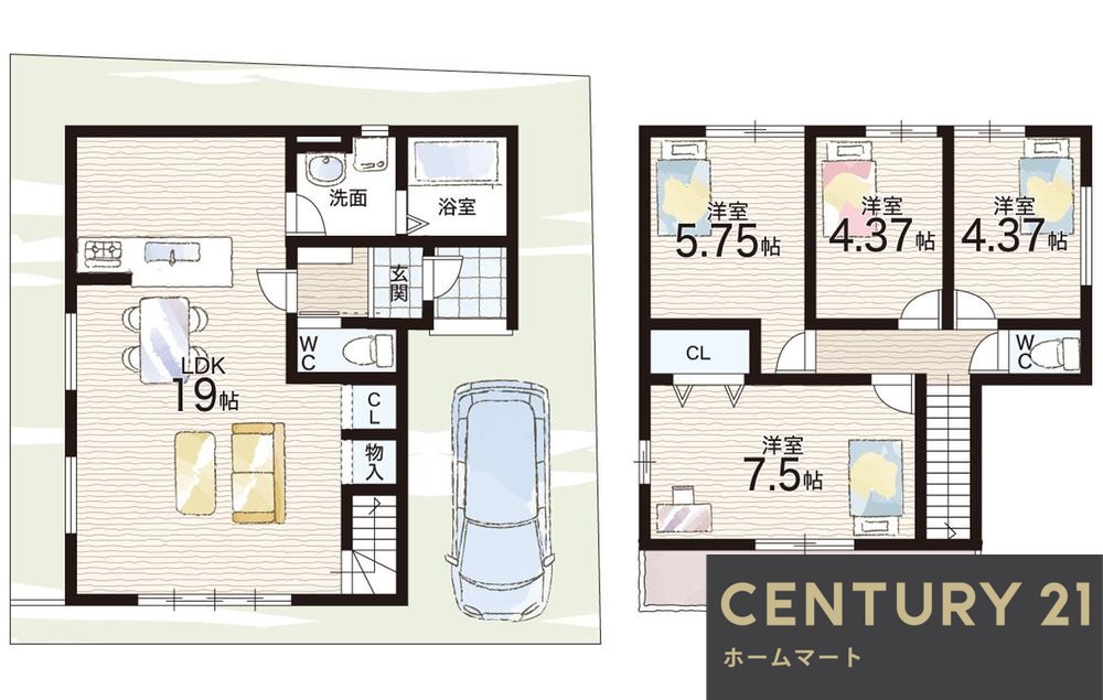 新築戸建 NEW一戸建て上笠４（草津駅） 3098万円の詳細情報 滋賀県草津市上笠４ 写真13 センチュリー21ホームマート