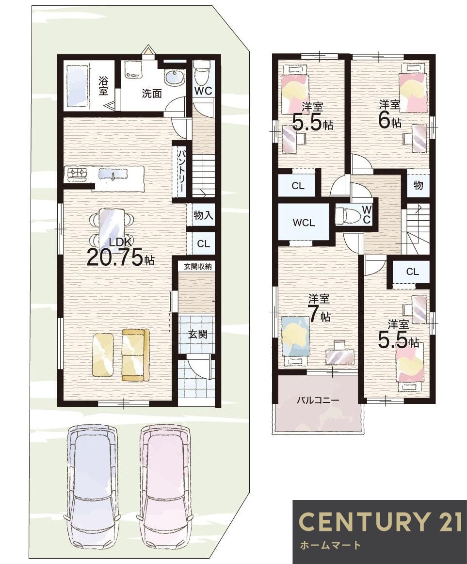 新築戸建 一戸建て向島庚申町（観月橋駅） 3498万円・3798万円の詳細情報 京都府京都市伏見区向島庚申町 写真12 センチュリー21ホームマート