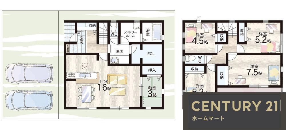 新築戸建 NEW一戸建て大字黒田（黒田駅） 3280万円～3780万円の詳細情報 奈良県磯城郡田原本町大字黒田 写真14 センチュリー21ホームマート