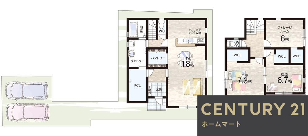 新築戸建 NEW一戸建て柳本町（柳本駅） 2480万円・2580万円の詳細情報 奈良県天理市柳本町 写真12 センチュリー21ホームマート