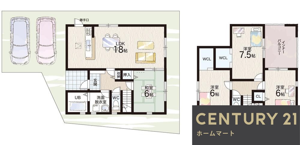 新築戸建 一戸建て磯壁１（二上神社口駅） 3380万円・3480万円の詳細情報 奈良県香芝市磯壁１ 写真11 センチュリー21ホームマート
