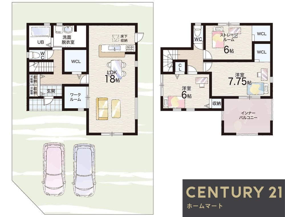 新築戸建 一戸建て磯壁１（二上神社口駅） 3380万円・3480万円の詳細情報 奈良県香芝市磯壁１ 写真13 センチュリー21ホームマート