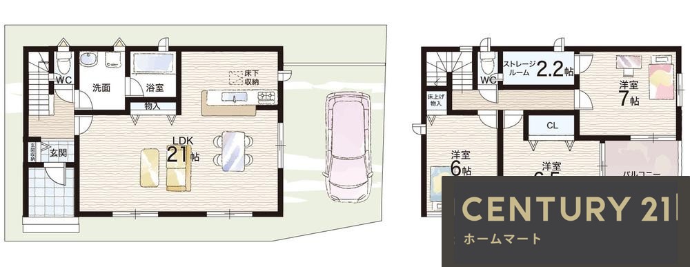 新築戸建 NEW一戸建て木津清水（木津駅） 2580万円・2780万円の詳細情報 京都府木津川市木津清水 写真15 センチュリー21ホームマート