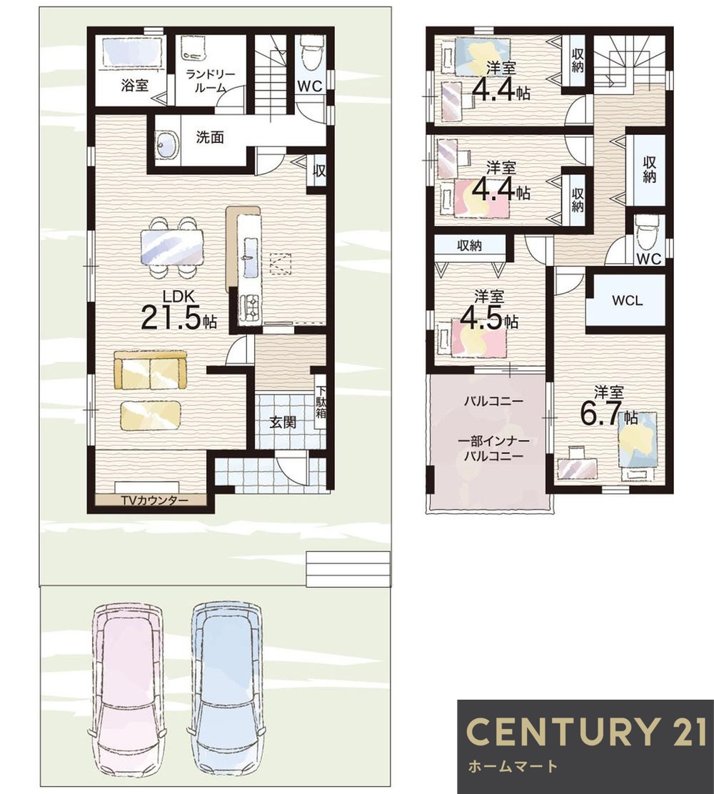新築戸建 一戸建て片岡台２（大輪田駅） 3490万円・3590万円の詳細情報 奈良県北葛城郡上牧町片岡台２ 写真11 センチュリー21ホームマート