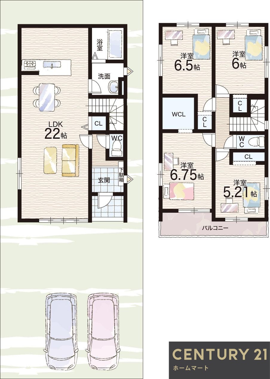 新築戸建 一戸建て小柿２（栗東駅） 3898万円の詳細情報 滋賀県栗東市小柿２ 写真12 センチュリー21ホームマート