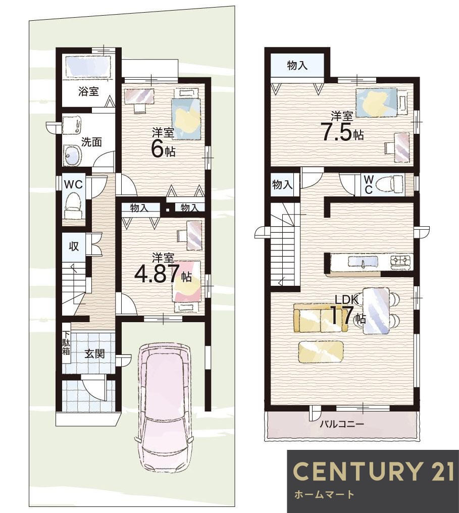 新築戸建 一戸建て東大寺２（山崎駅） 3890万円・3990万円の詳細情報 大阪府三島郡島本町東大寺２ 写真9 センチュリー21ホームマート