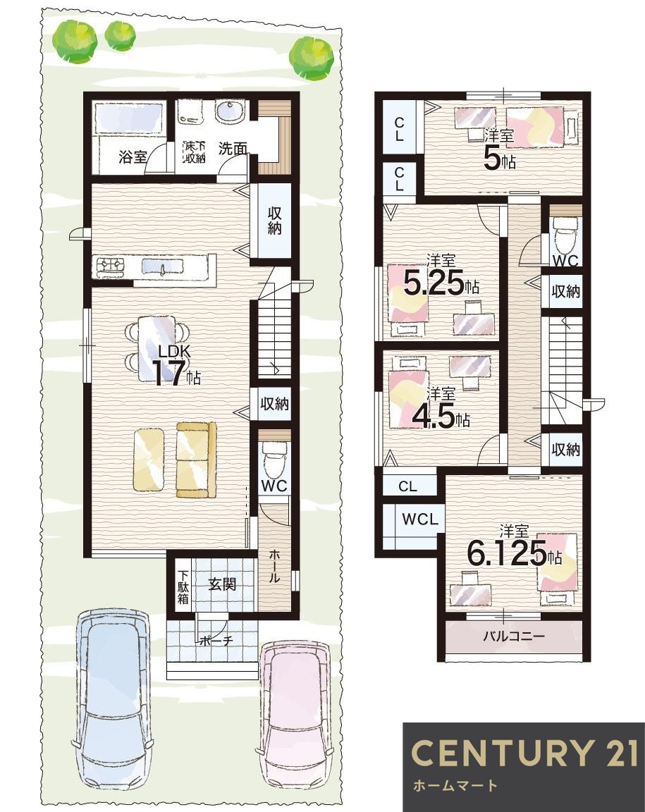 新築戸建 NEW一戸建て鹿の子台北町５（神鉄道場駅） 3780万円～4180万円の詳細情報 兵庫県神戸市北区鹿の子台北町５ 写真18 センチュリー21ホームマート