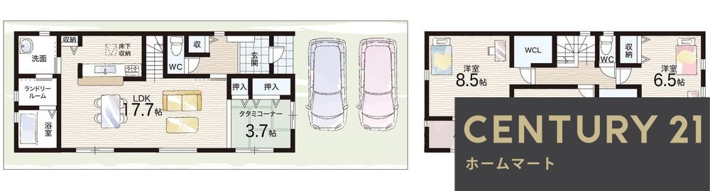 新築戸建 一戸建て二階堂上ノ庄町（二階堂駅） 2780万円・2980万円の詳細情報 奈良県天理市二階堂上ノ庄町 写真15 センチュリー21ホームマート