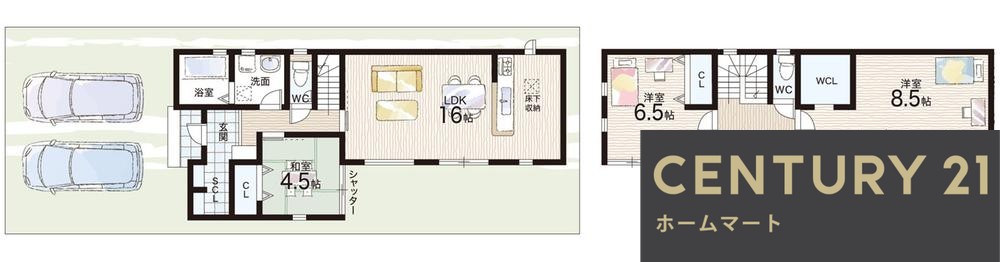 新築戸建 NEW一戸建て常盤町（耳成駅） 3680万円・3780万円の詳細情報 奈良県橿原市常盤町 写真12 センチュリー21ホームマート