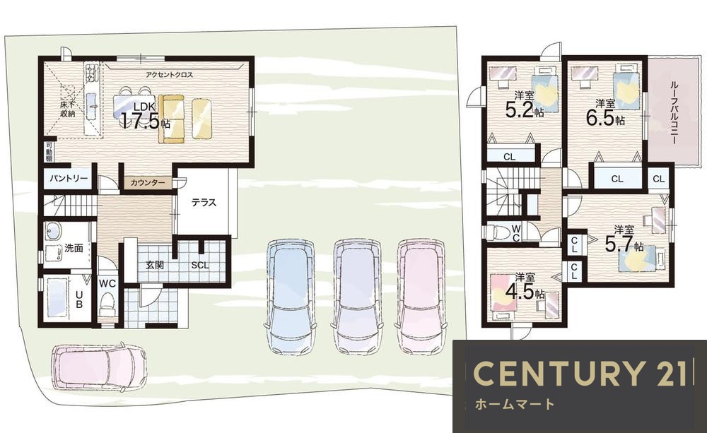 新築戸建 NEW一戸建て昭和町（八日市駅） 3180万円の詳細情報 滋賀県東近江市昭和町 写真13 センチュリー21ホームマート