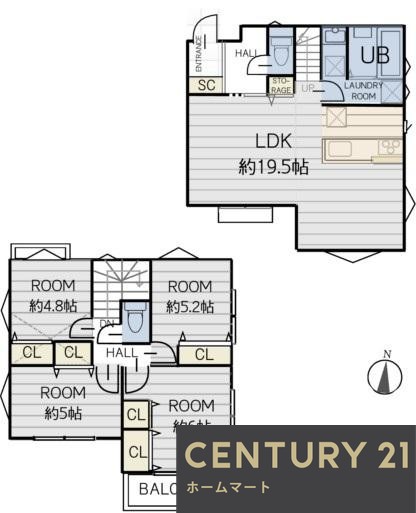 新築戸建 一戸建て瀬川２（桜井駅） 5190万円・5290万円の詳細情報 大阪府箕面市瀬川２ 写真15 センチュリー21ホームマート