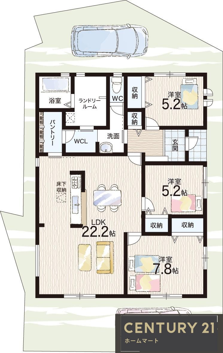 新築戸建 NEW一戸建て南紀寺町１（京終駅） 3480万円～3980万円の詳細情報 奈良県奈良市南紀寺町１ 写真13 センチュリー21ホームマート